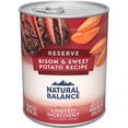 thumbnail image 1 of Limited Ingredient Adult Grain-Free Wet Canned Dog Food Reserve Bison & Sweet Potato Recipe 13 oz., Case of 12, 1 of 2