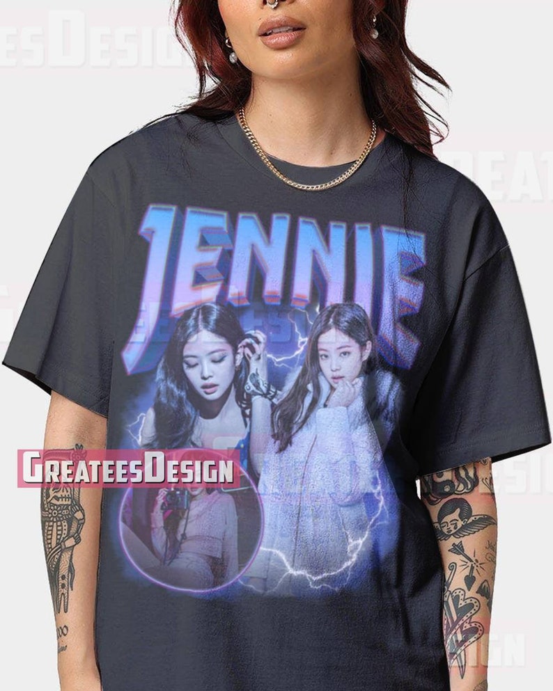 Limited Jennie Shirt Jennie Kim Tee Shirt Oversize Sweatshirt MM57 Walmart