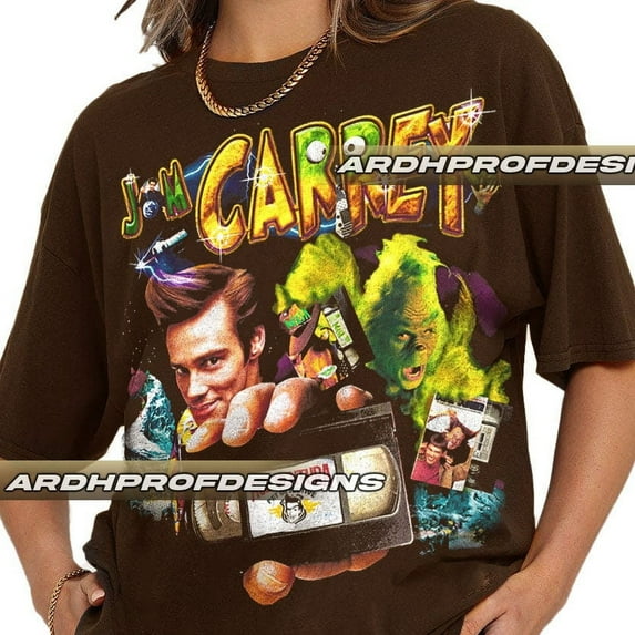 Limited Jim Carrey Vintage 90s T-Shirt, Gift For Woman and Man Unisex T-Shirt