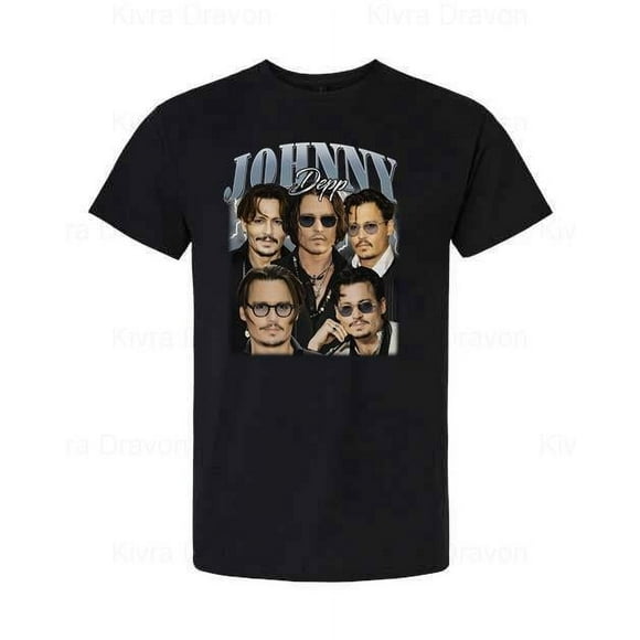 Limited Johnny Depp Vintage Actor Movie Pirates Jack Sparrow Fan Tee unisex up to 5XL