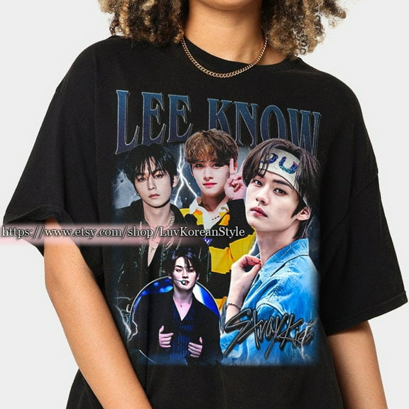 Limited Lee Know Stray Kids Korean Pop Tshirt Vintage Unisex Shirt