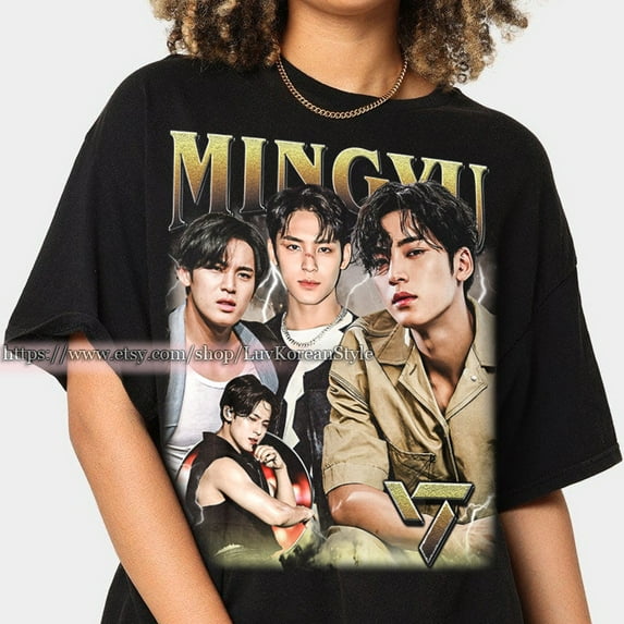 Limited Mingyu Seventeen Korean Pop Tshirt Vintage Unisex Shirt