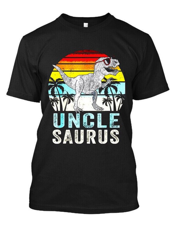 Limited NEW Popular Unclesaurus Funny Dinosaur Retro Art Graphic T-SHIRT S-4XL