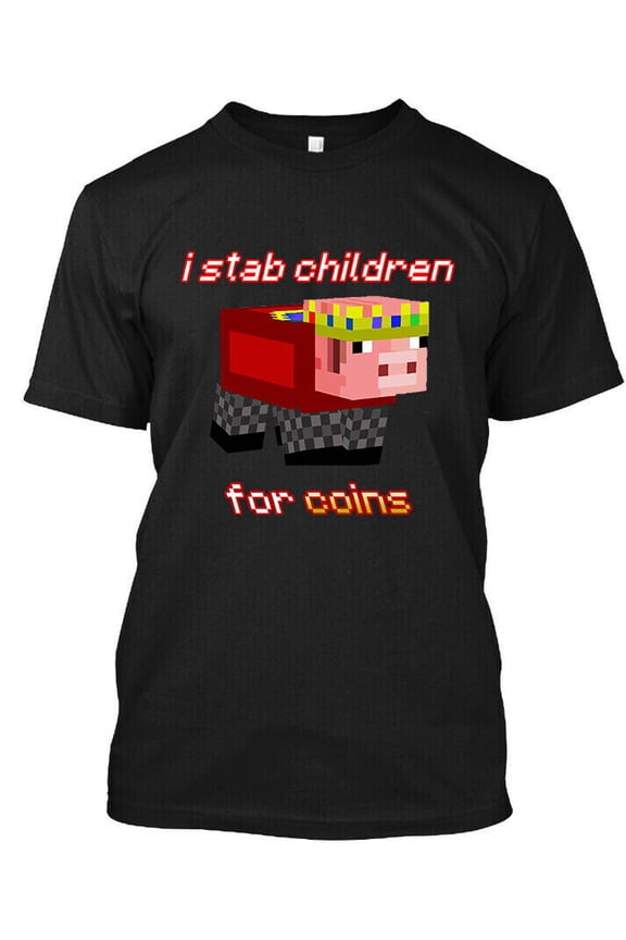 Limited NWT Technoblade American Gaming I Stab Children For Funny T-Shirt S-3XL