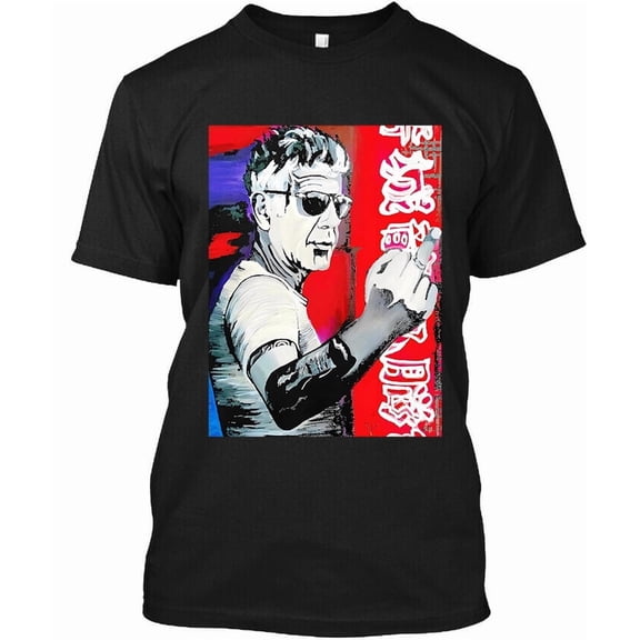 Limited New Anthony Bourdain American Celebrity Legendary Chef Art T-Shirt S-3XL