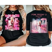 MIRACLESPIRIT Limited Nicki Minaj Pink Friday 2 World Tour 2024 T-Shirt Unisex Gift Size S