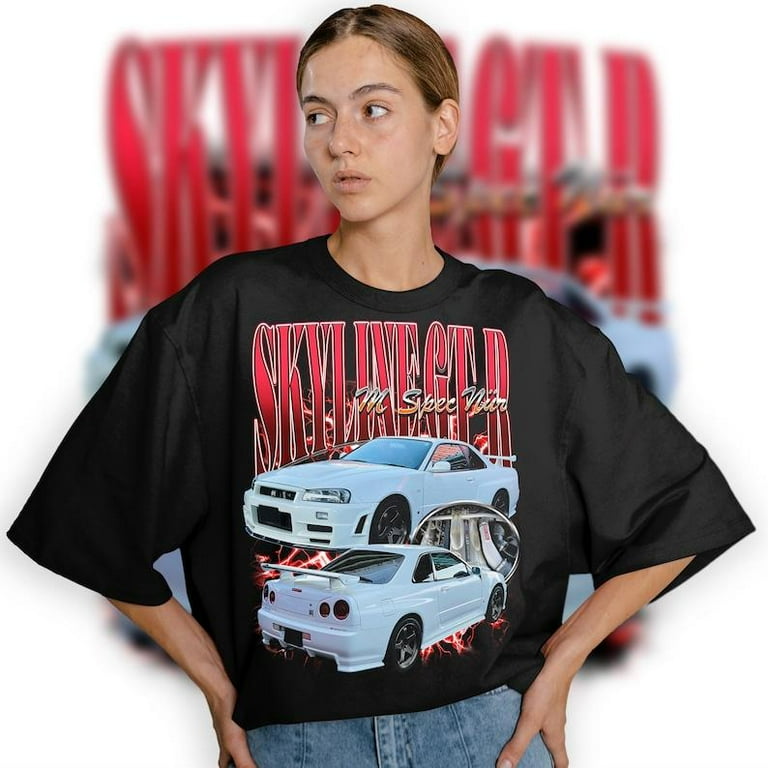 MINIGTLBWK R34 GT-R ブラジル限定イベントTSHIRT付きXL 日産スカイラインGTR R34 Tシャツ MINIGTLBWK R34 GT-R ブラジル限定