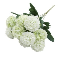 Limited Offer Qingwen Light Green Artificial Hydrangea Balls Flowers Silk Chrysanthemum Bouquet with Stems Halloween Decorations Wedding Party Centerpiece Home Decor 11.81in