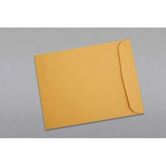 Limited Papers (TM) Booklet Envelopes, (Open Side) Brown Kraft, Gummed Seal, 28 Pound, Heavyweight, For Mailing And More. (1000, 11 x 13)
