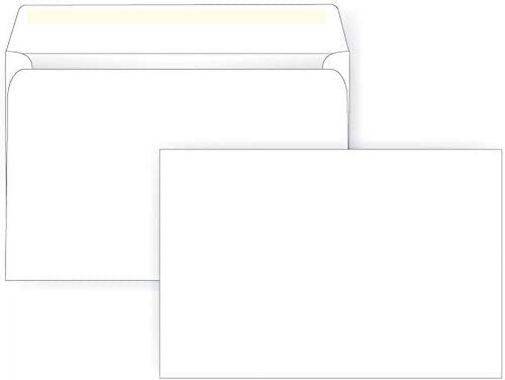 Limited Papers (TM) Booklet Envelopes, White Wove, Gummed Seal, 28 Pound, Heavyweight, for Mailing and More. (6 x 9, 250)
