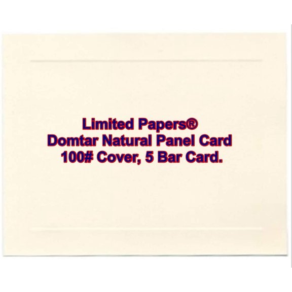 Limited Papers (TM) Cougar Opaque, RSVP Cards and Envelopes | Response Cards/Envalopes/Foldovers. (Natural Panel Card 100# Cover, 5 Bar Card - 250 Cards)