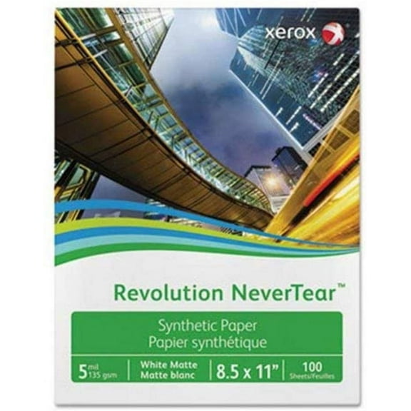 Limited Papers (TM) Performance Never Tear Digital Polyester Paper, 8.5" x 11", White. (100 sheets, 5 mil)