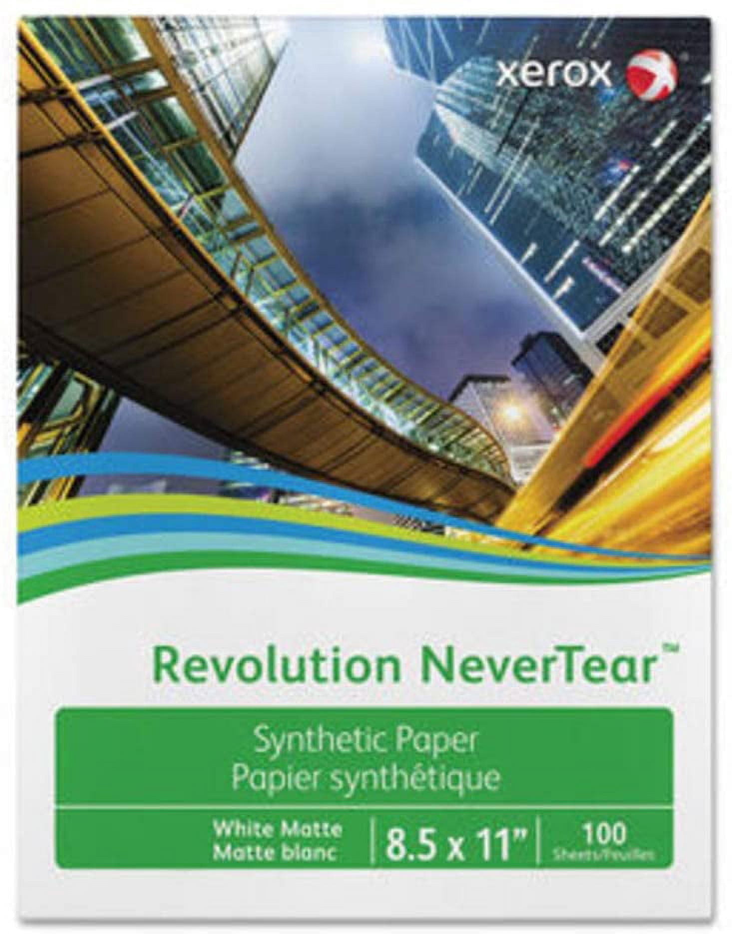 Limited Papers (TM) Performance Never Tear Digital Polyester Paper, 8.5" x 11", White. (100 sheets, 8 mil)