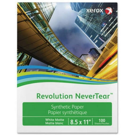Limited Papers (TM) Performance Never Tear Digital Polyester Paper, 8.5" x 11", White. (100 sheets, 8 mil)