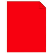 Limited Papers (TM) Permanent Adhesive Paper, 8.5X11 Inch, Letter Size, 60 Pound, Full Sheet Sticker Label, Scored Liner, Offset, 100 Sheets Per Ream (Red,)