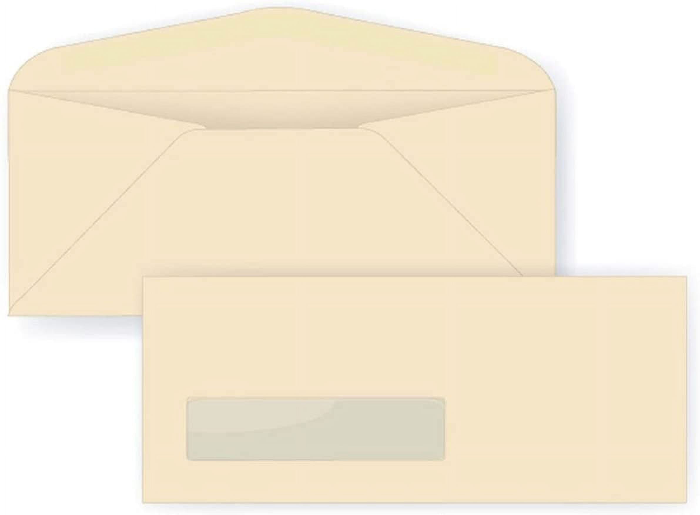 Limited Papers (TM) Regular Mailing And Business Envelopes, Left Hand Window, No. 10 (4.8 x 9.5 Inch), Gummed seal, 24 Pound, Variety of Colors And Quantities. (Ivory, 500)
