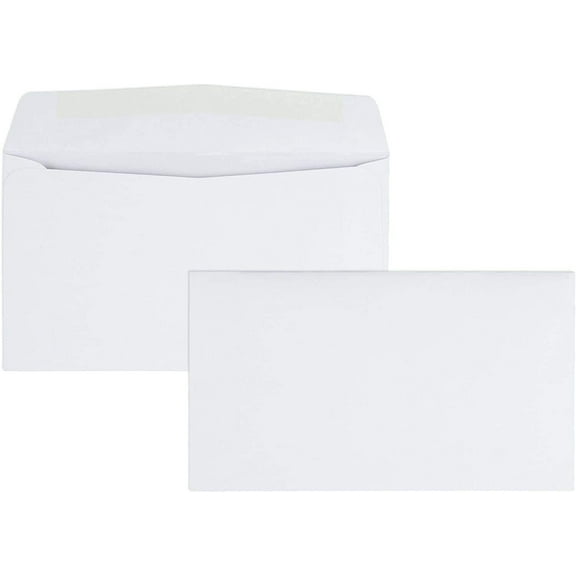 Limited Papers (TM) Regular Mailing and Business Envelopes, White Color, Gummed Seal, 24 Pound, Variety of Sizes and Quantities. (#7 (3.75 x 6.75), 500)