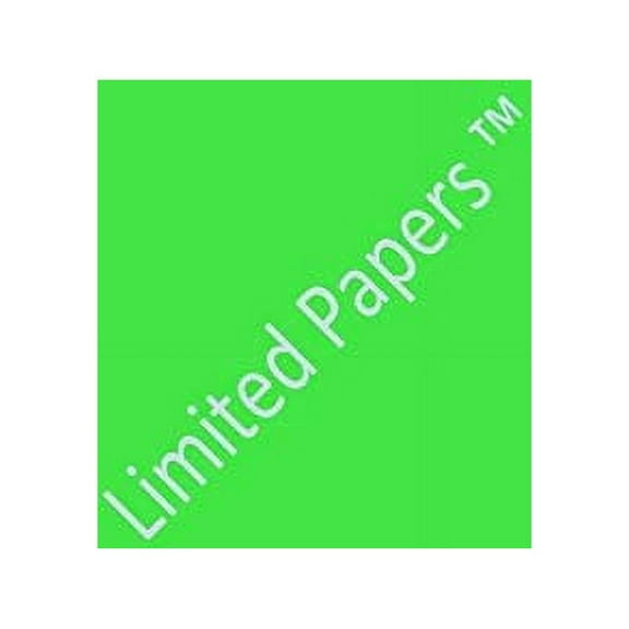 Limited Papers (TM) Sticker Label Fluorescent, 8.5X11 Inch, Letter Size, 60 Pound, Full Sheet Permanent Adhesive Paper, Scored Liner, Offset, 100 Sheets Per Pack. (Green Fluorescent, 3 Pack)
