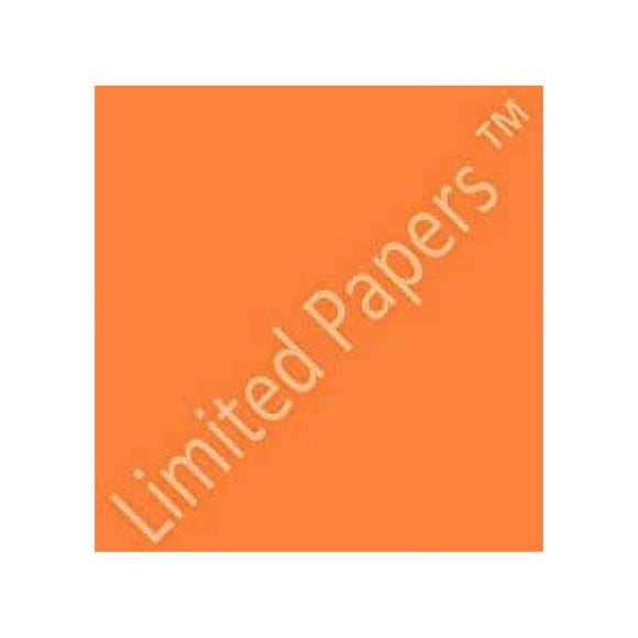 Limited Papers (TM) Sticker Label Fluorescent, 8.5X11 Inch, Letter Size, 60 Pound, Full Sheet Permanent Adhesive Paper, Scored Liner, Offset, 100 Sheets Per Pack. (Orange Fluorescent, 1 Pack)