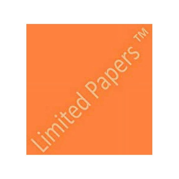 Limited Papers (TM) Sticker Label Fluorescent, 8.5X11 Inch, Letter Size, 60 Pound, Full Sheet Permanent Adhesive Paper, Scored Liner, Offset, 100 Sheets Per Pack. (Orange Fluorescent, 3 Pack)