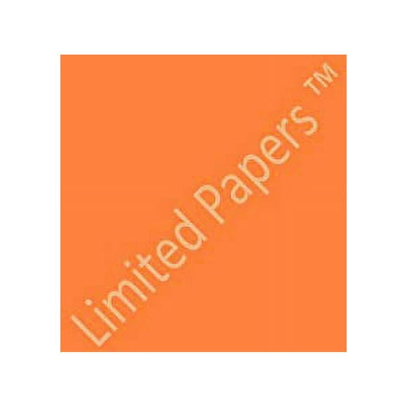 Limited Papers (TM) Sticker Label Fluorescent, 8.5X11 Inch, Letter Size, 60 Pound, Full Sheet Permanent Adhesive Paper, Scored Liner, Offset, 100 Sheets Per Pack. (Orange Fluorescent, 3 Pack)