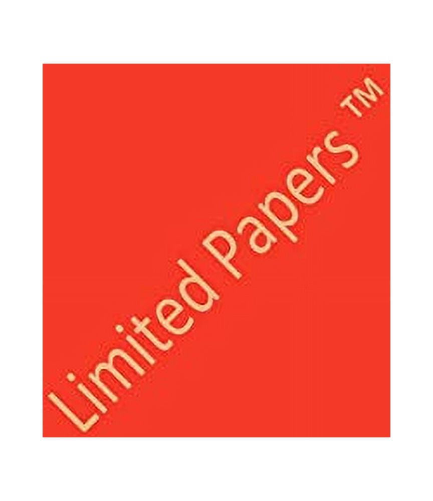 Limited Papers (TM) Sticker Label Fluorescent, 8.5X11 Inch, Letter Size, 60 Pound, Full Sheet Permanent Adhesive Paper, Scored Liner, Offset, 100 Sheets Per Pack. (Red Fluorescent, 3 Pack)
