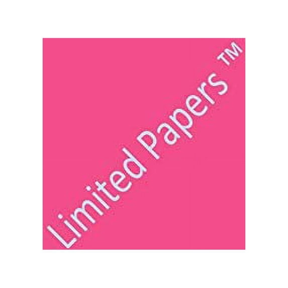 Limited Papers (TM) Sticker Label Fluorescent, 8.5X11 Inch, Letter Size, 60 Pound, Full Sheet Permanent Adhesive Paper, Scored Liner, Offset, 100 Sheets Per Pack. (Pink Fluorescent, 1 Pack)