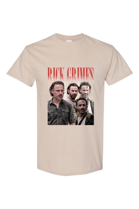 Limited Rick Grimes TWD Walking Dead AMC TV Series Survivor Sheriff Fan Art T-Shirt V51334, for men & women, up to size 5XL