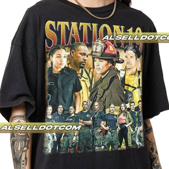 Limited Station 19 Movie Vintage Shirt Gift for Woman anda Man T-shirt,Orange color,size L