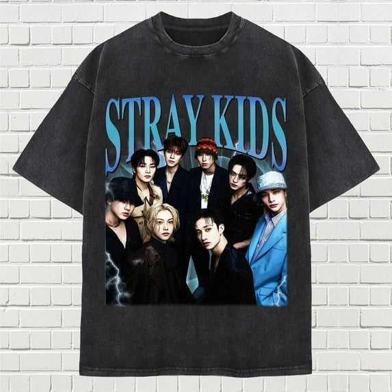Limited Stray Kids Vintage Unisex Shirt, Singer Homage tee, 90s retro design graphic T-Shirt,Sand color,size S
