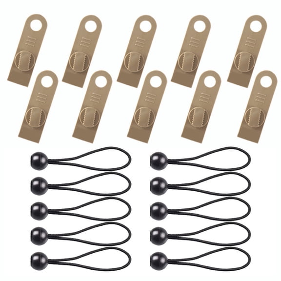 karymi 10pcs Outdoor Tent Additional Pulling Points Fixed Clips Camping Sunshade Hooks Large Tent Clips with Wind Straps and Barbed Clamps Week