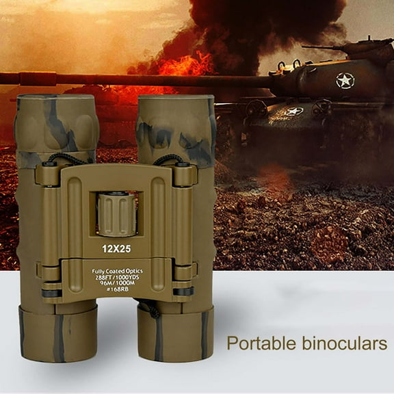 karymi 12*25 Binoculars High Magnification High Definition Night Vision Mini Telescope Tailgating Hiking Accessories