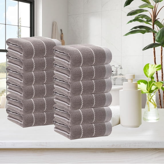 Limited Time Deal karymi 12 Piece Towel Set Soft Absorbent Towels Household Towels Gift Towels for Hand Gym Beauty Spa and Home Hair Care up to 90% off Summer Savings Big Savings