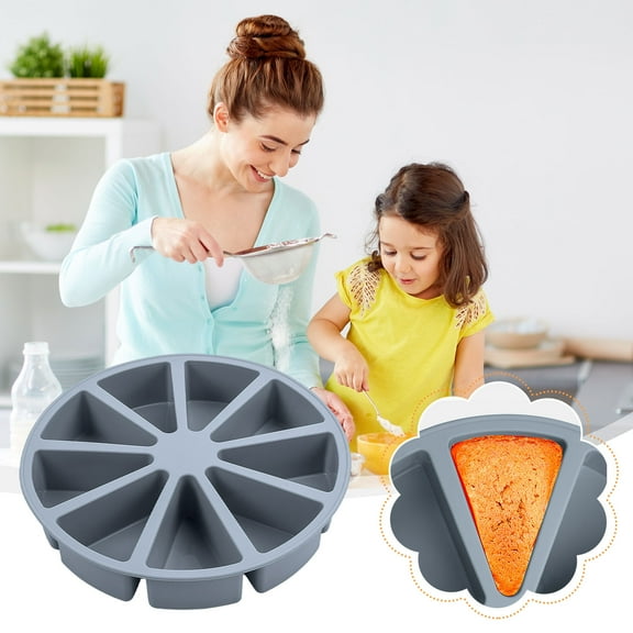 Limited Time Deal karymi 9-Cavity Round Silicone Baking Cake Cheesecake Pizza Pan Non-stick Baking Disc Molds Baking Tools up to 70% off Savings Week Clearance