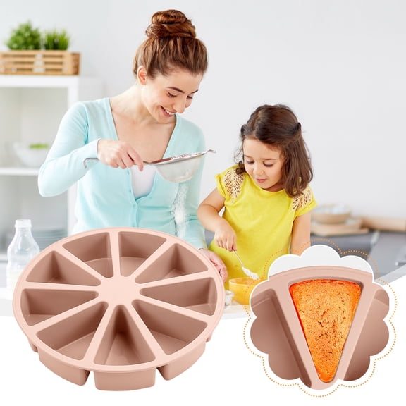 Limited Time Deal karymi 9-Cavity Round Silicone Baking Cake Cheesecake Pizza Pan Non-stick Baking Disc Molds Baking Tools Savings Week Clearance Savings Week