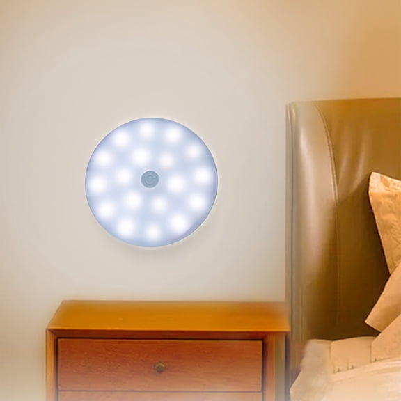 Limited Time Deal karymi Button Style LED Wall Lights Simplicity and Luxurious Circular Bedside Lamp Suitable for Bedroom Hallway Household Use Wall Decor Room Decor