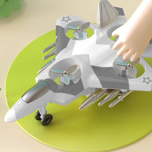 Limited Time Deal karymi Children's Inertial Drive 360 Trick Pulley Fighter Toy Rotating High Speed Sliding Simulation Plane Gift Boy Funny Toy Kids Christmas Gifts The Big Save New & Trending