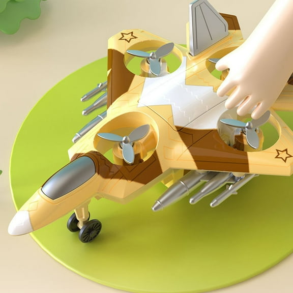 Limited Time Deal karymi Children's Inertial Drive 360 Trick Pulley Fighter Toy Rotating High Speed Sliding Simulation Plane Gift Boy Funny Toy Kids Christmas Gifts New & Trending up to 70% off