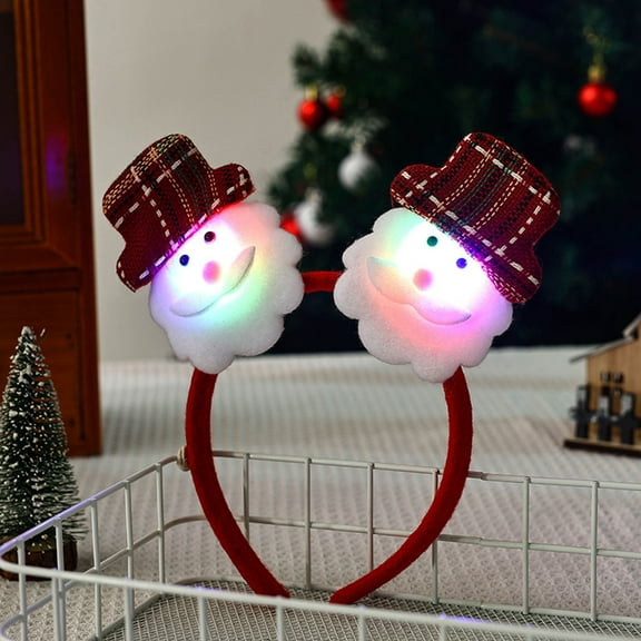 Limited Time Deal karymi Christmas Headband Santa Claus with Light Up Headdress Christmas Gifts Party Christmas Decorations Clearance Toys up to 70% off Summer Clearance