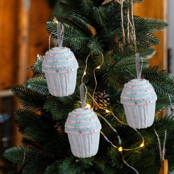 Limited Time Deal karymi Cute Macaron Foam Christmas Ornament Pink Blue Green Soft Hanging Tree Pendant Safe Lightweight Holiday Decoration Christmas Party Favors New & Trending up to 70% off