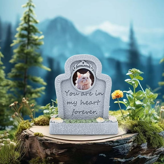 Limited Time Deal karymi Cute Pet Outdoor Garden Decoration Monument Funeral Worship Resin Pet Tombstone Cute Pet Sacrificial Spirits Tablet up to 70% off Clearance Sales Shop All Savings