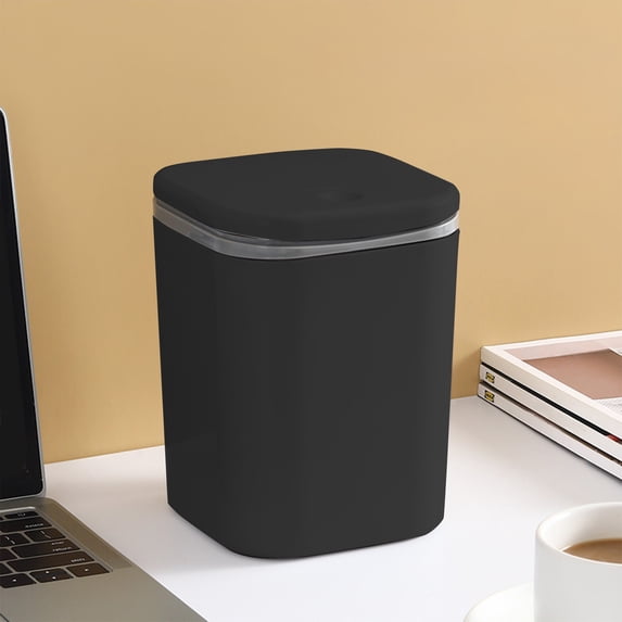 karymi Desktop Trash Can Office Bin with Lid Small Desktop Garbage Bin in Dormitory Bedroom Small Garbage Can Desk Trash Can Waste Basket Dorm Decor