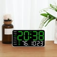 thumbnail image 1 of karymi Digital Wall Clock LED Digital Wall Clock with Large Display Alarm Clock with Digital Calendar Suitable for Living Room Bedroom Office Store Outdoor and Garden, 1 of 6