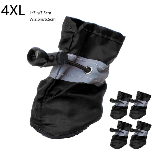 Limited Time Deal karymi Dog Shoes for Small Dogs Dog Shoes Paw Protector with Reflective Straps Non Slip and Water Proof Dog Booties Puppies 4PC The Big Save Room Decor up to 90% off