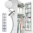 thumbnail image 1 of Limited Time Deal karymi Over The Door Shoe Rack for Door with 12 Large Mesh Pockets Fitted Hanging Shoe Organizer Sturdy Closet Door Shoe Storage Kitchen Cleaner, 1 of 7