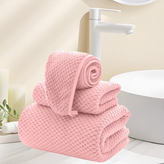 Limited Time Deal karymi Extra Large Bath Towel Shower Cap Set of 3 Oversized Bath Sheet Super Soft Absorbent Bathroom Towel Set Microfiber Dry Shower Towel for Hotel Bath Gym Best Sellers
