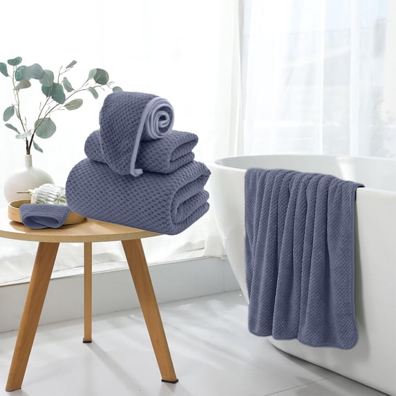 Limited Time Deal karymi Extra Large Bath Towel Shower Cap Set of 3 Oversized Bath Sheet Super Soft Absorbent Bathroom Towel Set Microfiber Dry Shower Towel for Hotel Bath Gym Gifts for Men