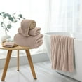 thumbnail image 1 of Limited Time Deal karymi Extra Large Bath Towel Shower Cap Set of 3 Oversized Bath Sheet Super Soft Absorbent Bathroom Towel Set Microfiber Dry Shower Towel for Hotel Bath Gym Mens Gifts, 1 of 6