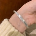 thumbnail image 1 of karymi Flower Cuff Bracelet for Men Women Adjustable Opening Bangle Bracelet Gifts Birthday, 1 of 9