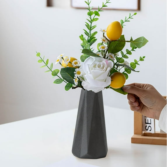 karymi Folding Ceramic Vase Flower Vase Glass Home Decoration Vase Ceramic Vase Plant Flower Pot Garden Decor Room Decor